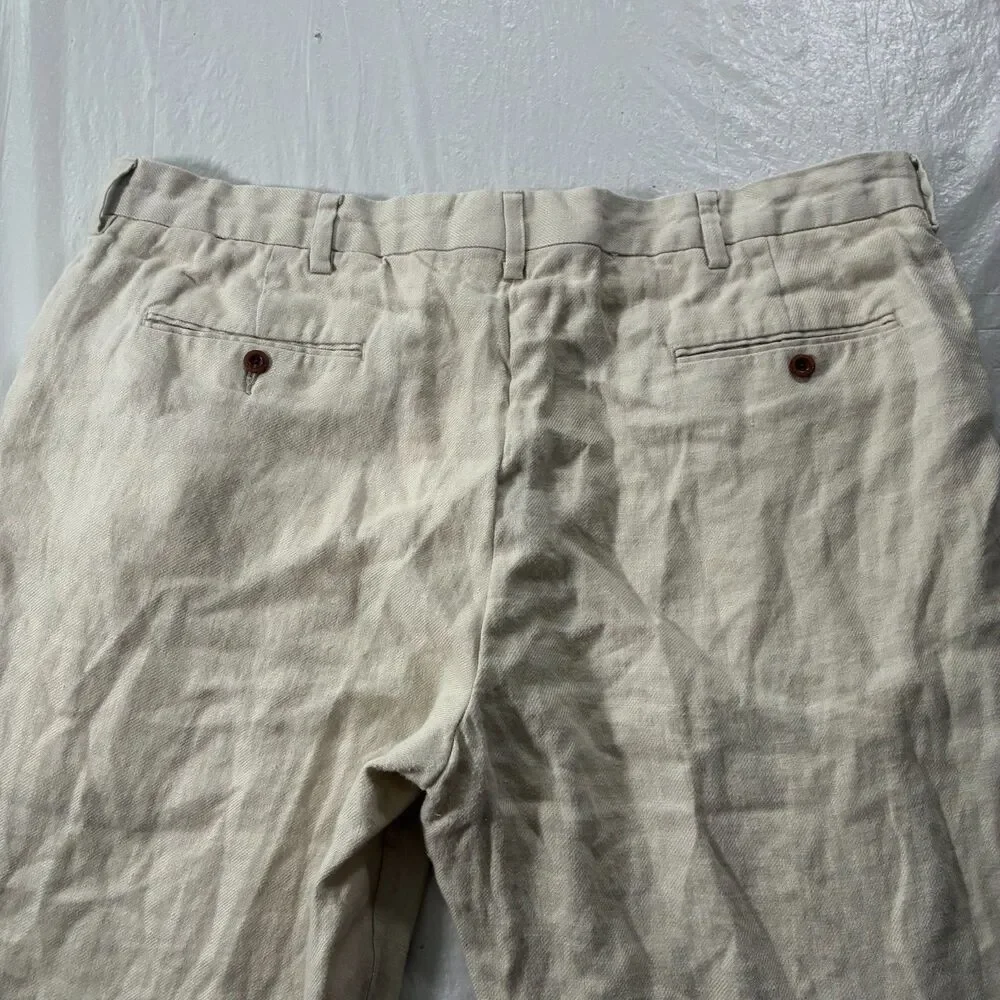 VTG Polo Ralph Lauren 100% Linen Men’s Baggy Pants 40x30
